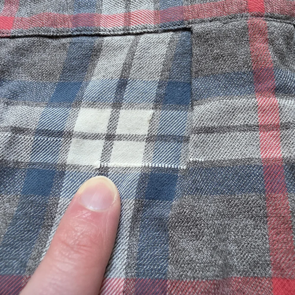J. Crew Gray and Red Plaid Casual Shirt